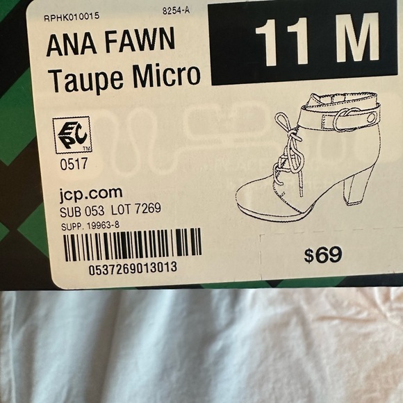 A.N.A. Taupe Lace Up Ankle Boot 4” heel, memory foam, brand new, cute & comfy! - Picture 2 of 10